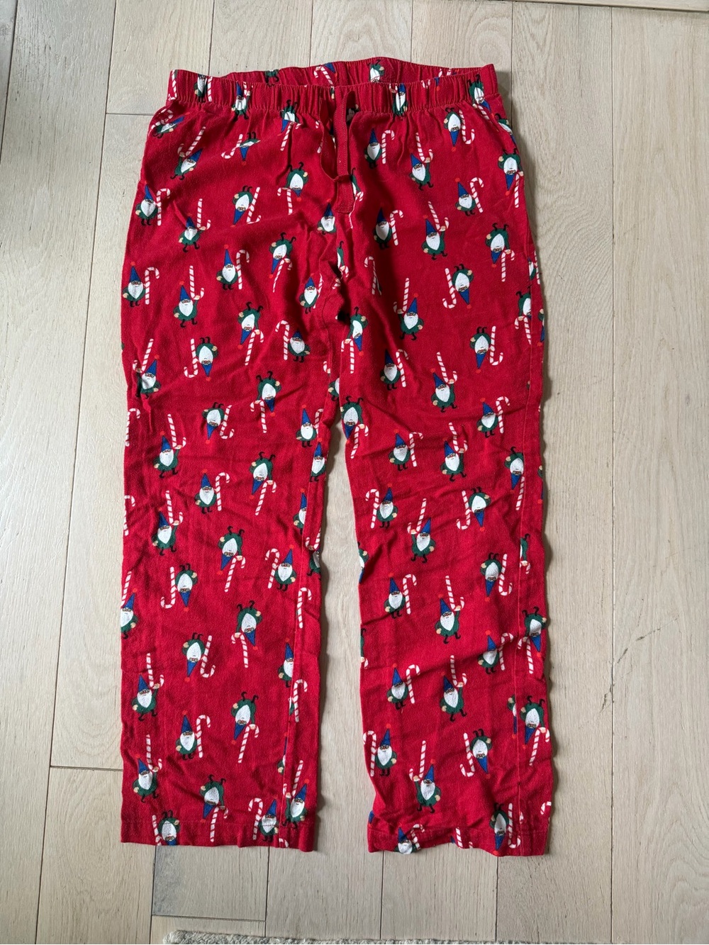 Old Navy Red gnome & Candy Cane Pajama Bottoms